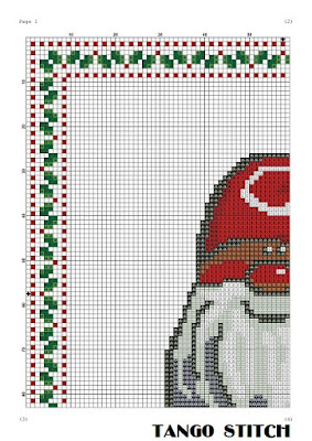 Cute Christmas Gnome cross stitch pattern - Tango Stitch