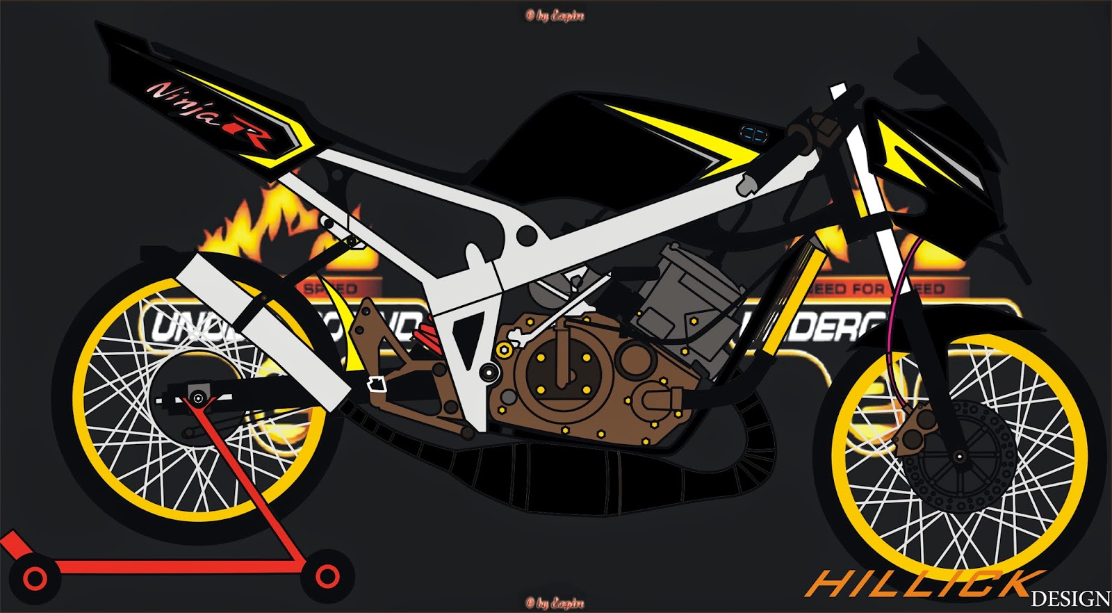 Koleksi Gambar Motor Drag Corel Draw Terlengkap Kinyis Motor