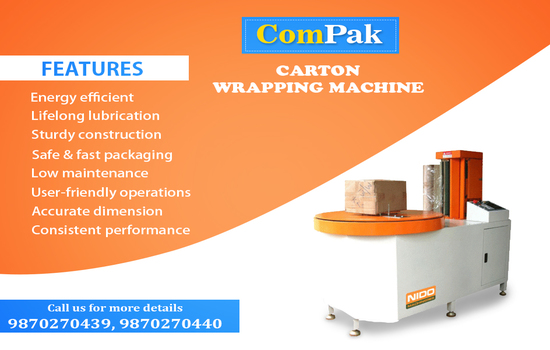 Carton Wrapping Machine - http://www.compak.in/carton-wrapping-machine-manufacturers.php