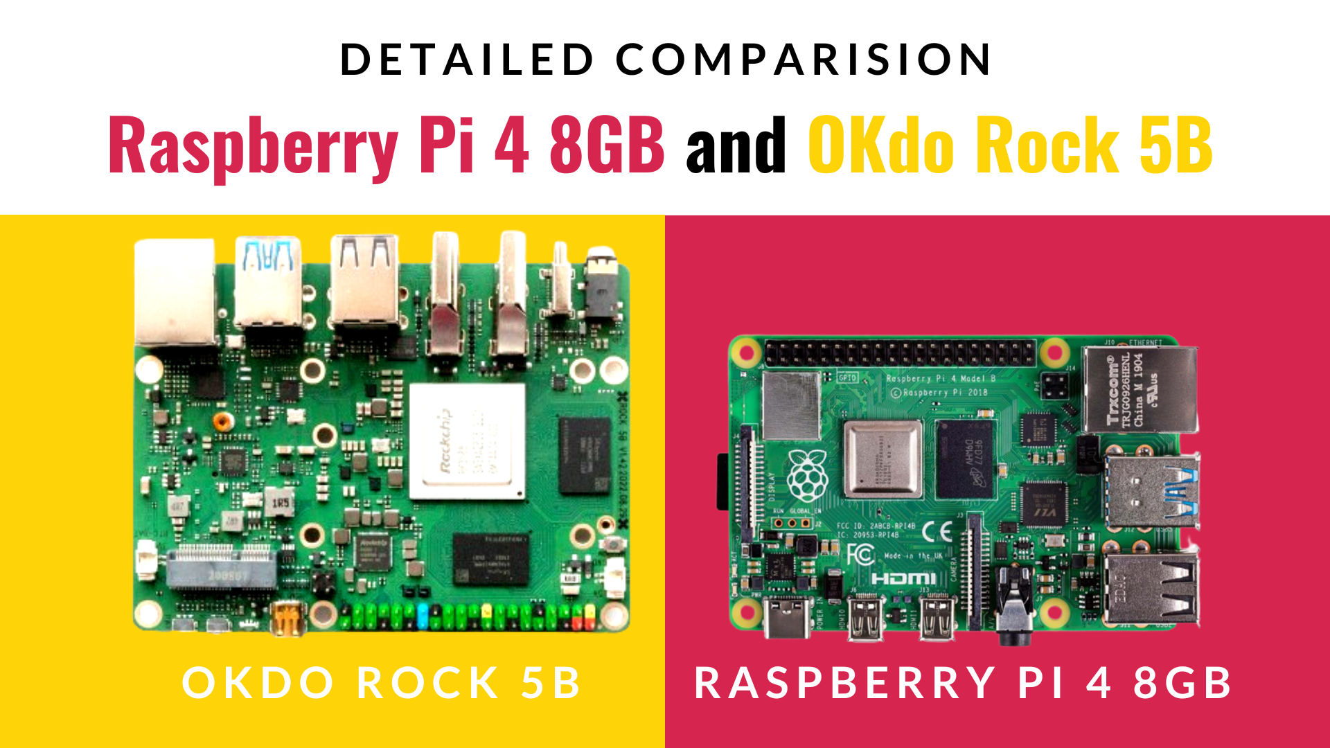 Comparing Raspberry Pi 4 8GB and OKdo Rock Pi 5B