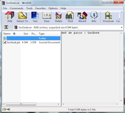 trouver mot de passe :fichier RAR