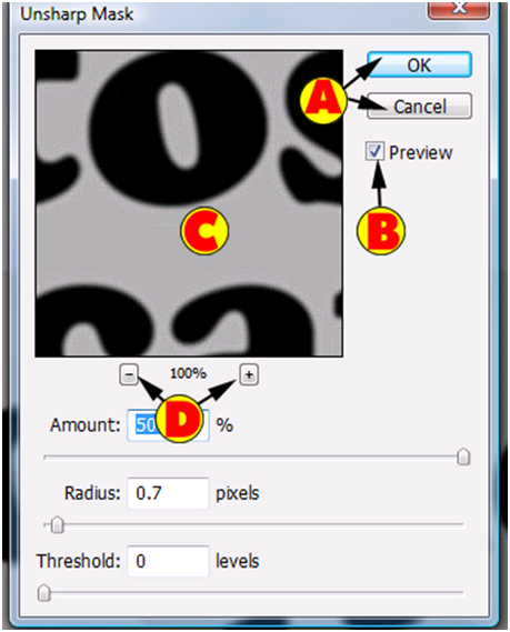 Unsharp Mask Options