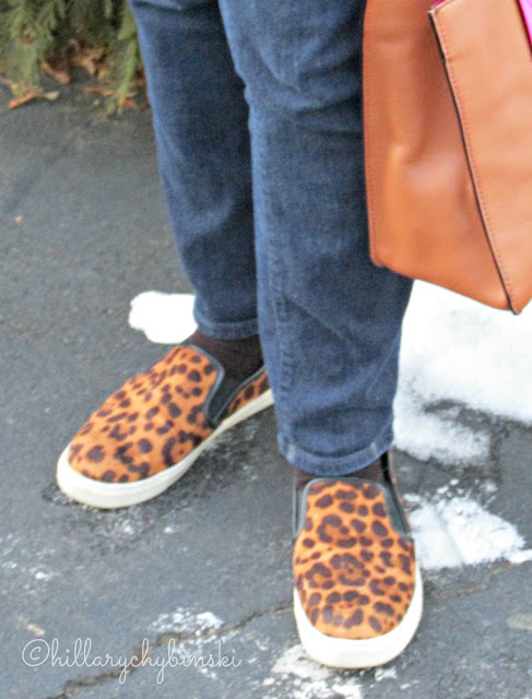 Leopard Print Sneakers Styled with Skinny Jeans for a Casual Look