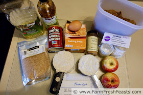 photo of ingredients to make easy toffee apple muffins