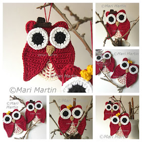 Crochet Coasters Owl