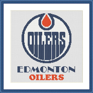 Edmonton Oilers logo embroidery pattern - Tango Stitch