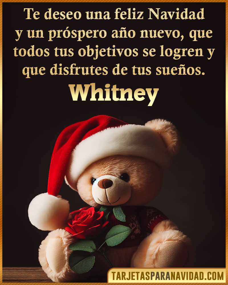 Felicitaciones de Navidad para Whitney