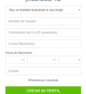 Como registrarse en Amor en Linea