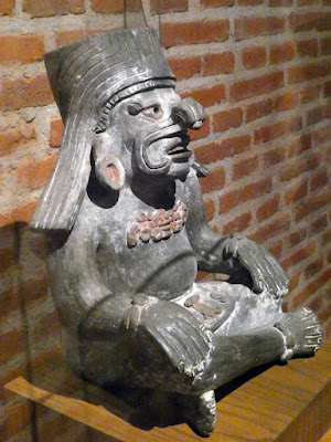 an ancient face from Museo de las Culturas de Oaxaca