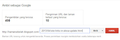 Sumbit Blog Ke Google Webmaster Tools Terbaru