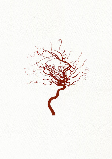 'Arterial Tree (Brain)' 2023 by Oona Culley, painting, arteries