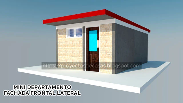 DEPARTAMENTO PEQUEÑO-FACHADA-FRONTAL LATERAL