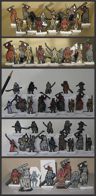 Samurais, Ninjas and more - paper minis