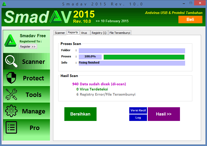 Smadav 2015 Hasil Scan 