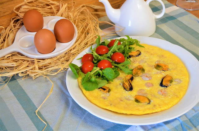 Las delicias de Mayte, tortilla con sabor a mar, recetas de tortilla, tortilla marinera, tortillas de camarones, tortilla, tortilla recetas, tortilla francesa,