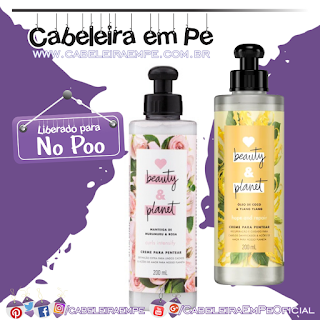 Cremes para Pentear Murumuru e Rosa; e Óleo de Coco e Ylang Ylang - Love Beauty and Planet (No Poo)