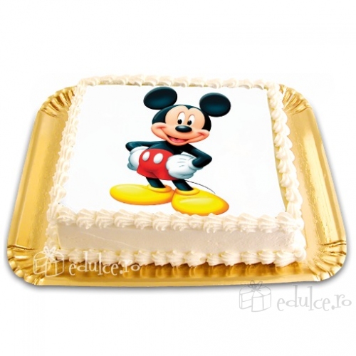 Tort cu poza Mickey Mouse