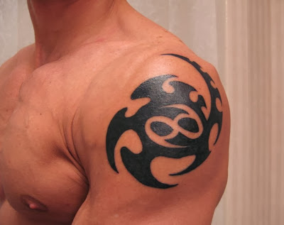 cancer tribal shouders tattoos design