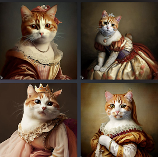 Bing AI Cat Princesses Four Princesses
