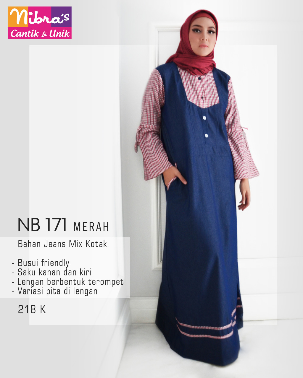 KOLEKSI GAMIS OVERALL NIBRAS TERBARU NB 171