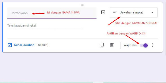 Isi pertanyaan google form