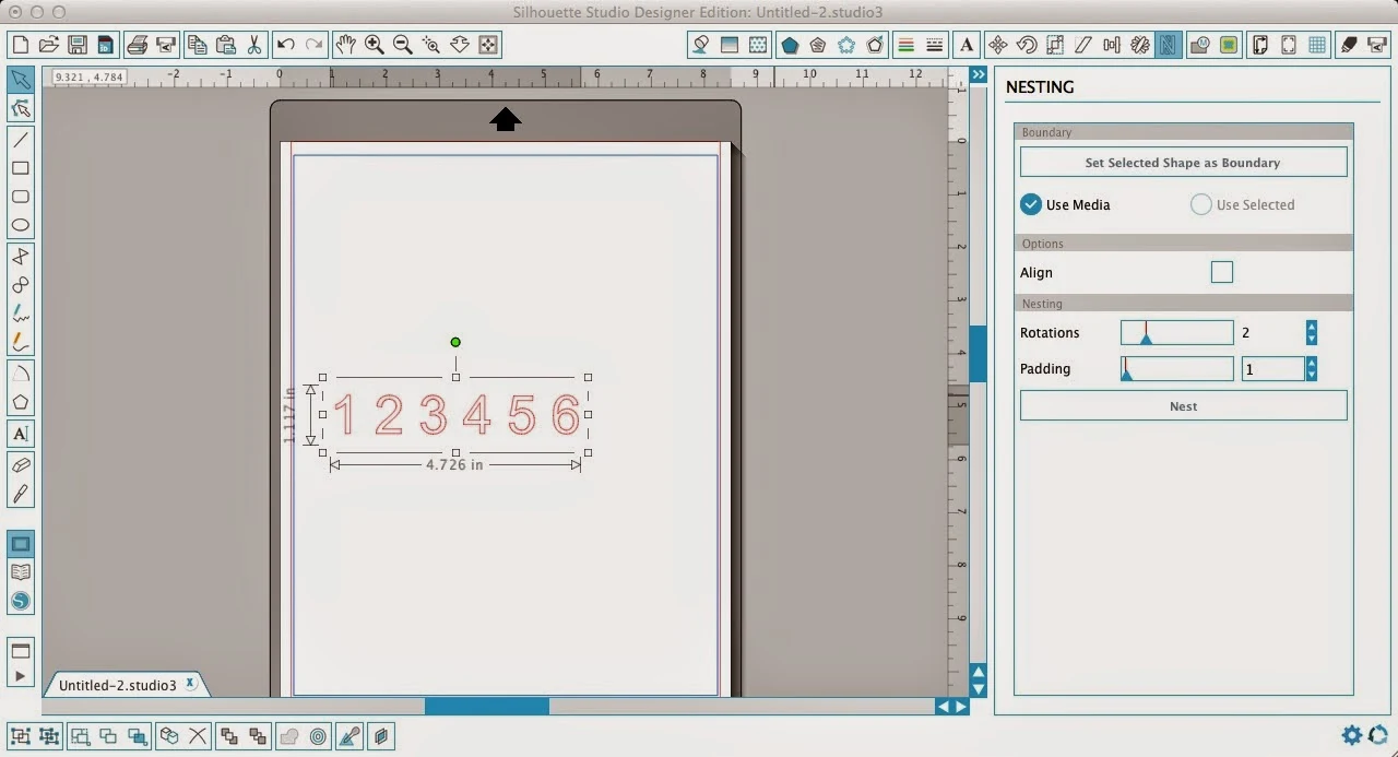 Nesting tool, Silhouette Studio, pro, Silhouette tutorial, numbers