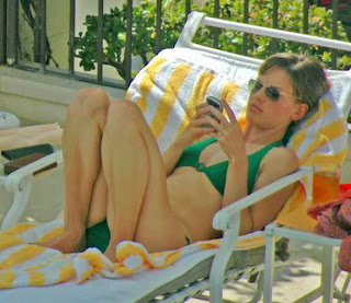 Hilary Swank Sunbathing