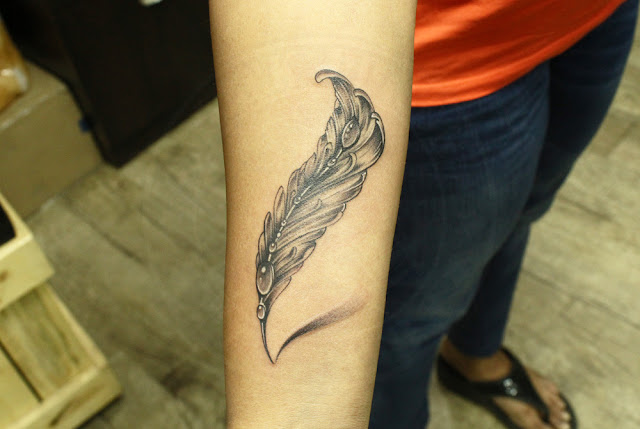 Beautiful Simple & Subtle Feather Tattoo – Inked By Black Poison Tattoos
