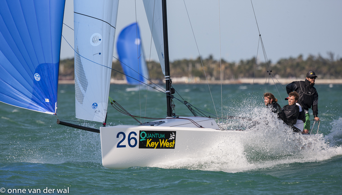 J/70s sailing Key West Race Week