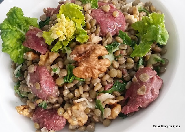 Salade De Lentilles Blondes Gesiers De Canard Et Pak Choi