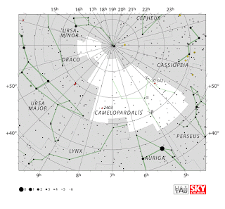 IAU: Карта на съзвездието Жираф | Camelopardalis