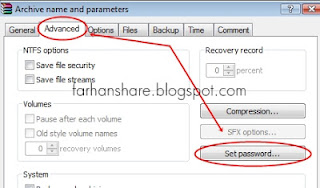 Cara Memberi Password Pada File Rar