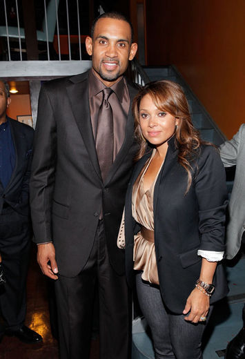 grant hill tattoo. Grant Hill and his wife Tamia