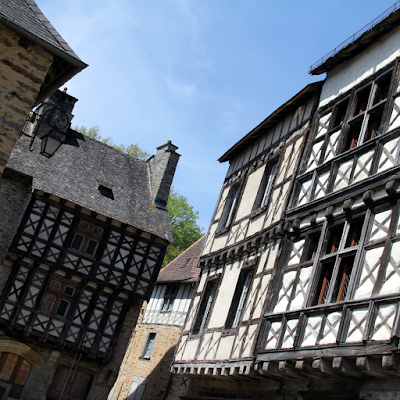 Beautiful group of 15th century half-timbered houses.