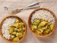 Pollo Al Curry Con Riso Basmati E Verdure