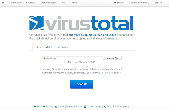 Cara Scan Memindai File dan Link Url Tanpa Menggunakan Software Antivirus yang Terinstal