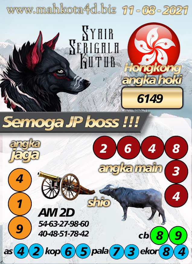 Syair Prediksi Togel Hongkong - HK Rabu, 11 - Agustus - 2021