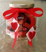 Quilled Hearts on Candy Jar