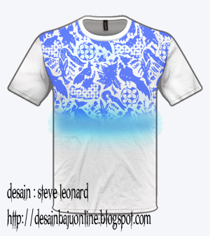 desain baju online murah: desain model baju kaos motif batik