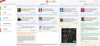 Interface de Qwant le google killer annoncé dans la presse