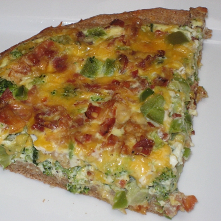 Bacon Broccoli Breakfast Pizza