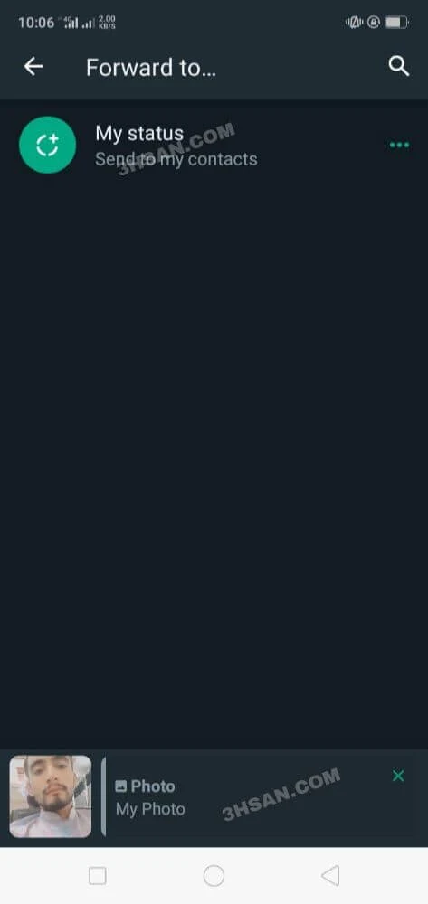 WhatsApp Forwarding Image to contacts
