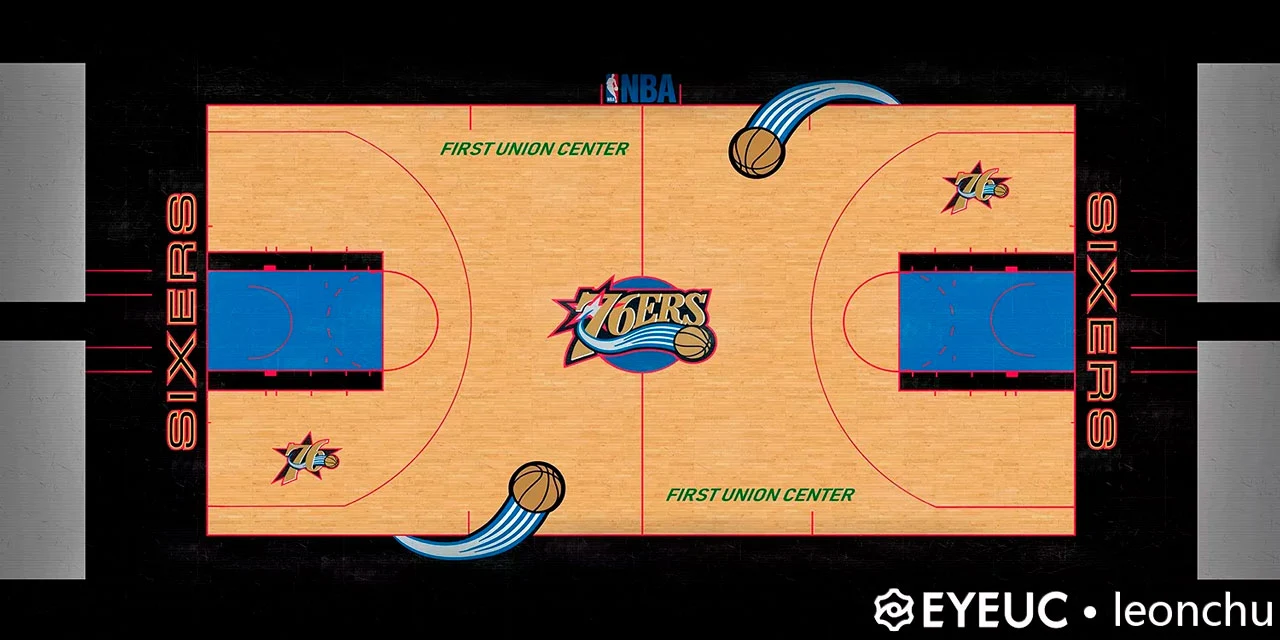 NBA 2K22 Philadelphia 76ers Classic Court