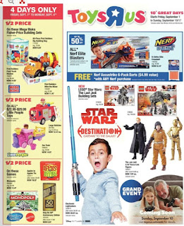 Star Wars Toys r us flyer - Lego Star Wars: The Last Jedi Building Sets +more