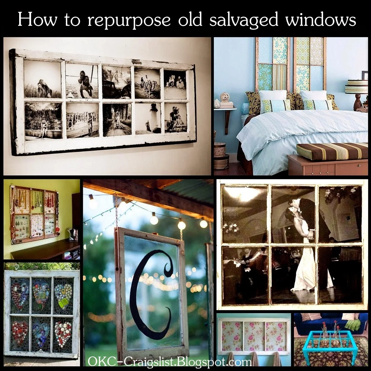 DIY HOW TO: Repurpose Old Salvaged Windows as Home Decor