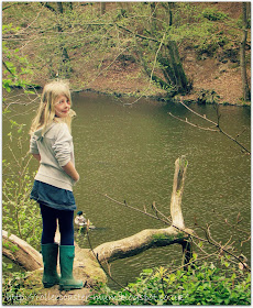 balancing over the water at National Trust Waggoners Wells