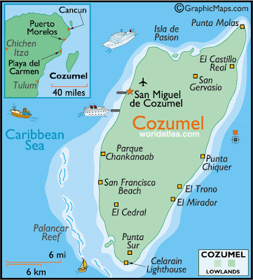 Cozumel Mapa Político Región