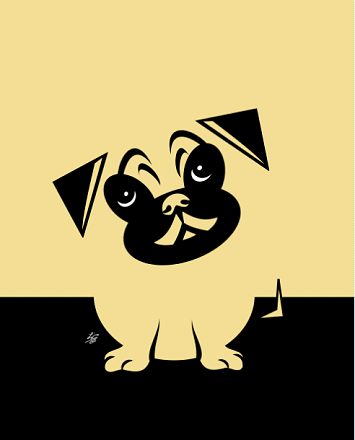 Pug poster art