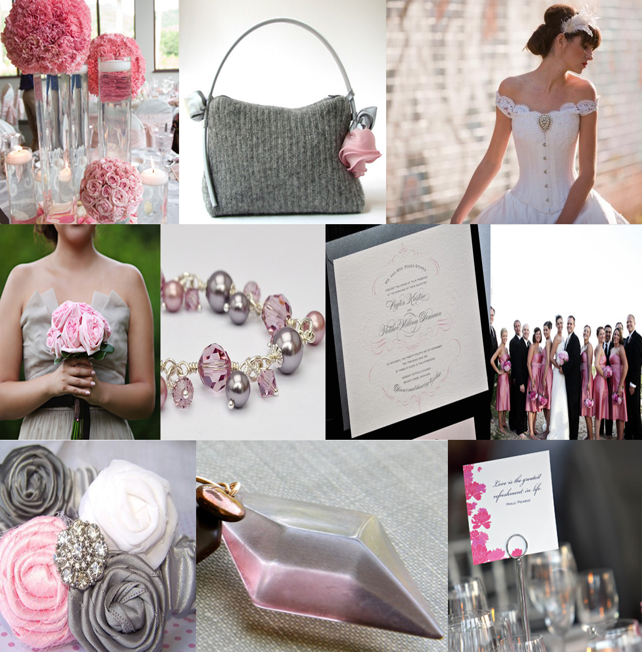 Pink And White Wedding Ideas