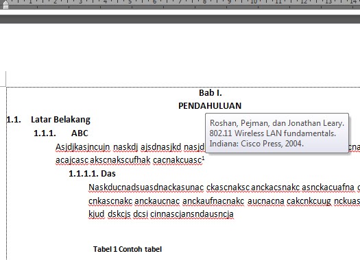 Contoh Footnote Di Word - Contoh Two
